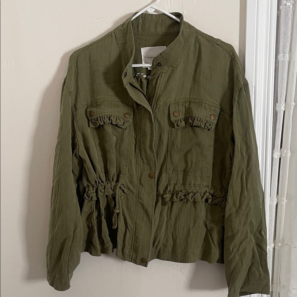 Anthropologie Olive Utility Jacket